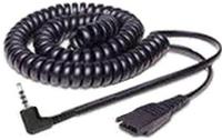 JABRA GN Anschlusskabel QD auf 2,5mm Klinke gewinkelter Stecker gewendelt 0,5-2,0m