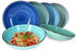 MamboCat Blue Baita 6er Set Spaghetti-Teller tief 800ml 6 Pers. Schüssel Servier-Schale