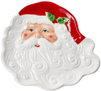 MamboCat Gebäckteller Santa Servierplatte Kuchen Weihnachten Plätzchen Kekse 3D-Optik
