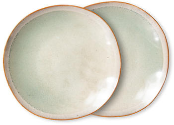 HKliving 70's Ceramic Side Plate Beilagenteller 2er-Set 22 cm
