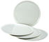 CreaTable 6er Set Pizzateller Europa Ø 33 cm Porzellan Weiß