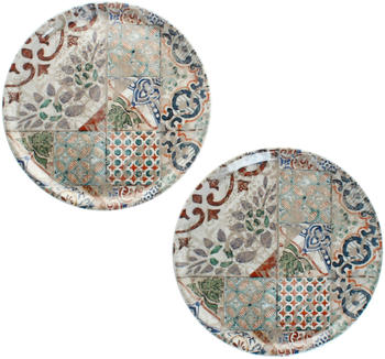 MamboCat Alcazar Pizzateller 2er Set 33cm Fliesenoptik