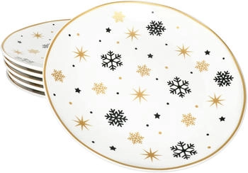 MamboCat Stars Frühstücksteller schwarz gold