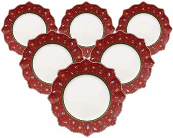 Villeroy & Boch Toy's Delight Speiseteller 28 cm 6er Set Rot