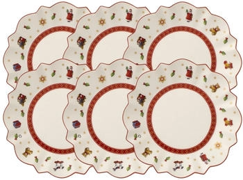 Villeroy & Boch Toy's Delight Brotteller 17 cm weiss 6er Set