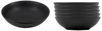 Spetebo Suppenteller 20 cm schwarz matt 6er Set