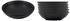 Spetebo Suppenteller 20 cm schwarz matt 6er Set