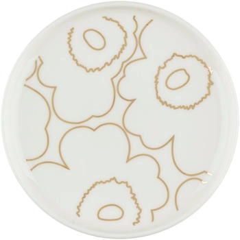 Marimekko Piirto Unikko Teller Ø13,5 cm White-gold