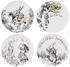 Creative Tops 4er SET Kuchenteller ALICE IN WONDERLAND D. 20,5cm Porzellan rund