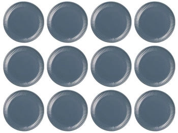 IB Laursen 12er Set Frühstücksteller Brotteller MYNTE Cornflower blau D 19,5cm