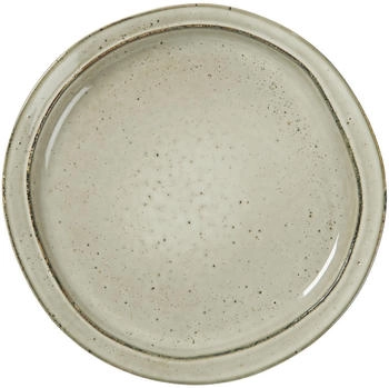 IB Laursen Speiseteller, Essteller SAND DUNES H. 3cm D. 28cm creme Steingut WA