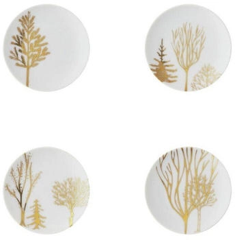 Rosenthal TAC Gropius Festive Celebration Trees Brotteller 10cm Set4