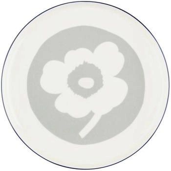 Marimekko Oiva Unikko Teller Ø25 cm White-light grey-cobalt