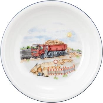 Seltmann Weiden Compact Suppenteller Kindergeschirr bunt Auf der Baustelle 20 cm