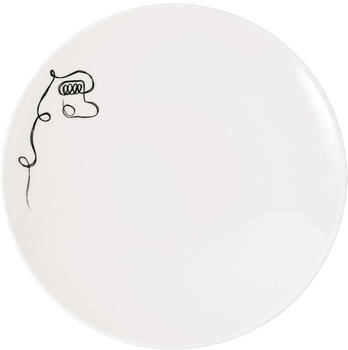 Villeroy & Boch Statement Fr&uuml;hst&uuml;cks-/ Dessertteller wei&szlig; / schwarz 21 cm