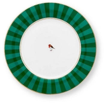PiP Studio STUDIO Love Birds Speiseteller Stripes grün 26,5cm