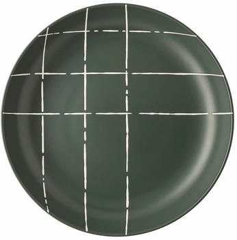 Thomas Karo Dark Fun Speiseteller flach gr&uuml;n / weiss 27 cm