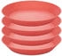 Koziol Teller CONNECT PLATE nature coral tief 24 cm 4er Set