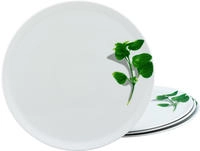 CreaTable Pizzateller "Essteller Kr&auml;uter" Teller Set f&uuml;r 4 Personen, wei&szlig;,