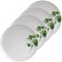 CreaTable Pizzateller BASILIKUM weiß / grün 33 cm 4-teiliges Set