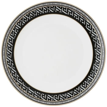 Versace Speiseteller La Greca Signature Black weiß / schwarz 28 cm