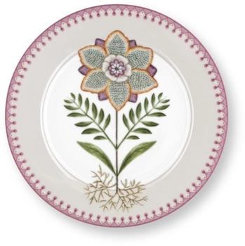 PiP Studio Lily&Lotus Speise- Frühstücksteller weiss/lila 21cm