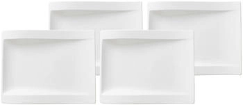 Villeroy & Boch NewWave Fr&uuml;hst&uuml;cksteller wei&szlig; 26 x 20 cm 4er Set