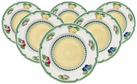 SUPPENTELLER French Garden Fleurence bunt &oslash; 22,8 cm 6er Set