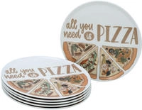 CreaTable Pizzateller "Europa All You Need, Pizzateller 33 cm 6-tlg" Teller Set,