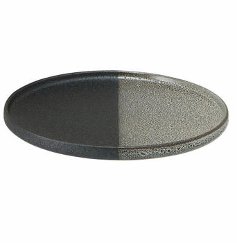 Maxwell & Williams Speiseteller Umi mit hohem Rand grau/schwarz 21cm