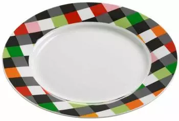 Maxwell & Williams Frühstücksteller ABSTRACTION Square weiß bunt H 2,5cm WA