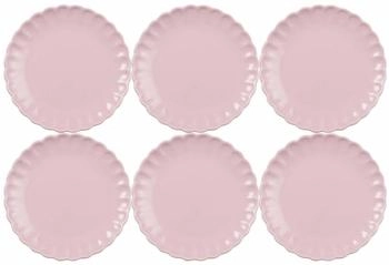 IB Laursen 6er SET Kuchenteller, Dessertteller MYNTE English Rose rosa D. 19,5cm