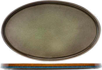 Cosy&Trendy Quintana Green Teller flach oval 35,5 x 23,5 cm