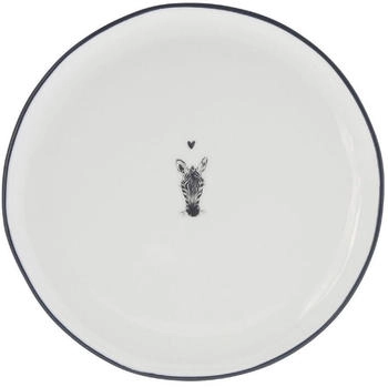 Bastion Collections Kuchenteller, Dessertteller WILD THING mit Zebra D. 19cm