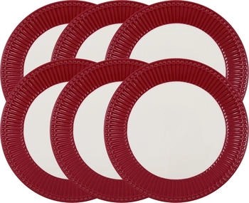 Greengate Alice Frühstücksteller claret red 23 cm Set6