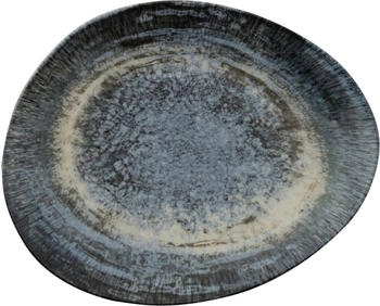 Rosenthal Arthur Krupp Stoneware Galaxy Neptune Teller flach oval 31x26cm