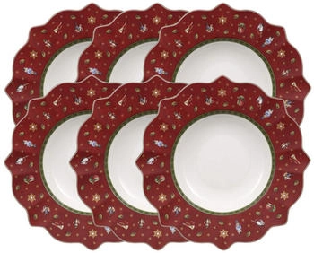 Villeroy & Boch Toy's Delight Suppenteller rot 26 cm Set6