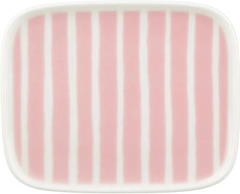 Marimekko Piccolo Beilagenteller 12x15 cm, Weiß / Rosa - Weiß