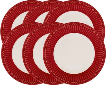 Greengate Alice Brotteller red 17,5cm Set6