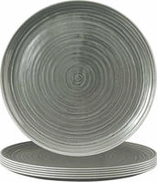 PIZZATELLER Terra Perlgrau &oslash; 31,5 cm 6er Set