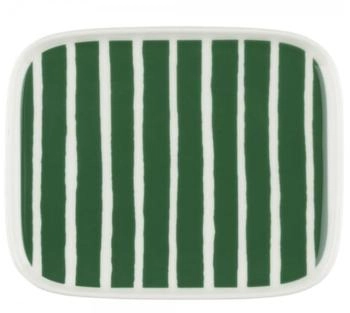 Marimekko Oiva Piccolo Teller 12x15 cm White-green