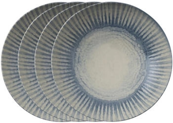 Rosenthal Arthur Krupp Stoneware Sunlight Blue Pizzateller 32cm Set4