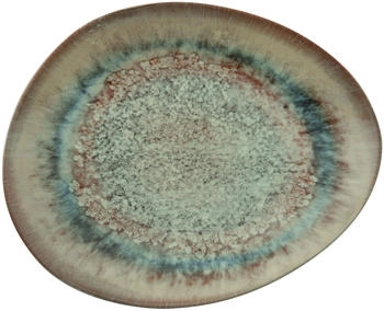Rosenthal Arthur Krupp Stoneware Galaxy Venus Teller flach oval 31x26cm