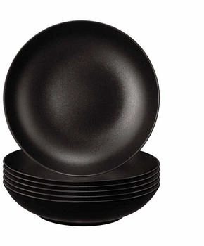 Seltmann Weiden Liberty Velvet Black Suppenteller ø 21,2 cm 6er Set