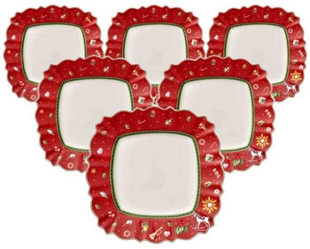 Villeroy & Boch Toy's Delight Speiseteller 28 x 28 cm 6er Set Rot