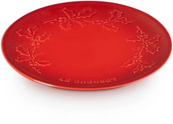 Le Creuset Stoneware Holly Collection Dessertteller, 17,8 cm, Kirschrot