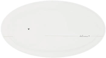 Bastion Collections Servierplatte Unterteller Delicious oval 25,5x14,5cm Keramik
