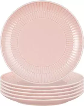 Seltmann Weiden Amina rosè Brotteller 6er Set