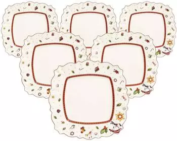 Villeroy & Boch Toy's Delight Speiseteller 28 x 28 cm 6er Set Weiß