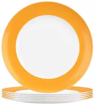 Seltmann Weiden Liberty Pure Colors Frühstücksteller ø 22,5 cm 6er Set Mango Orange